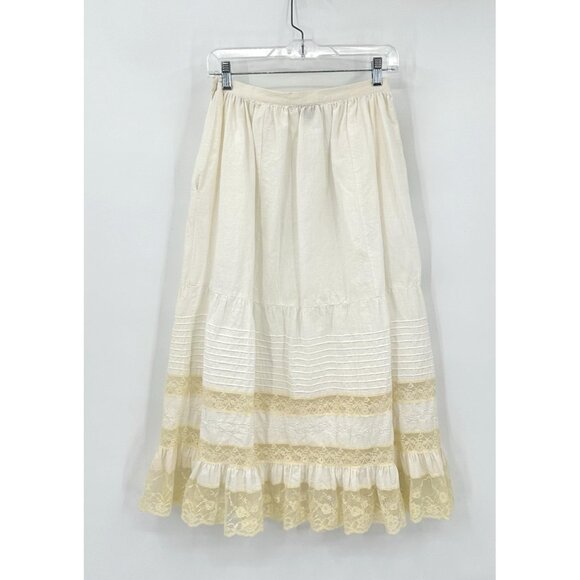 lace embroidered hippie boho victorian prairie cottagecore S M - Picture 5 of 6